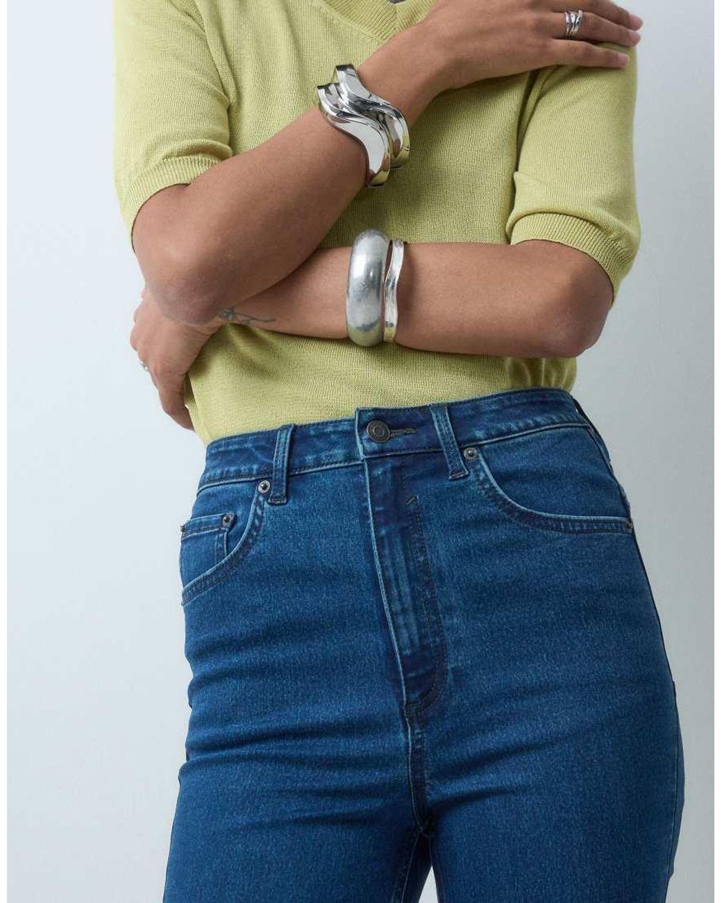 ASOS Blue Power Stretch Sculpt Flare Jeans