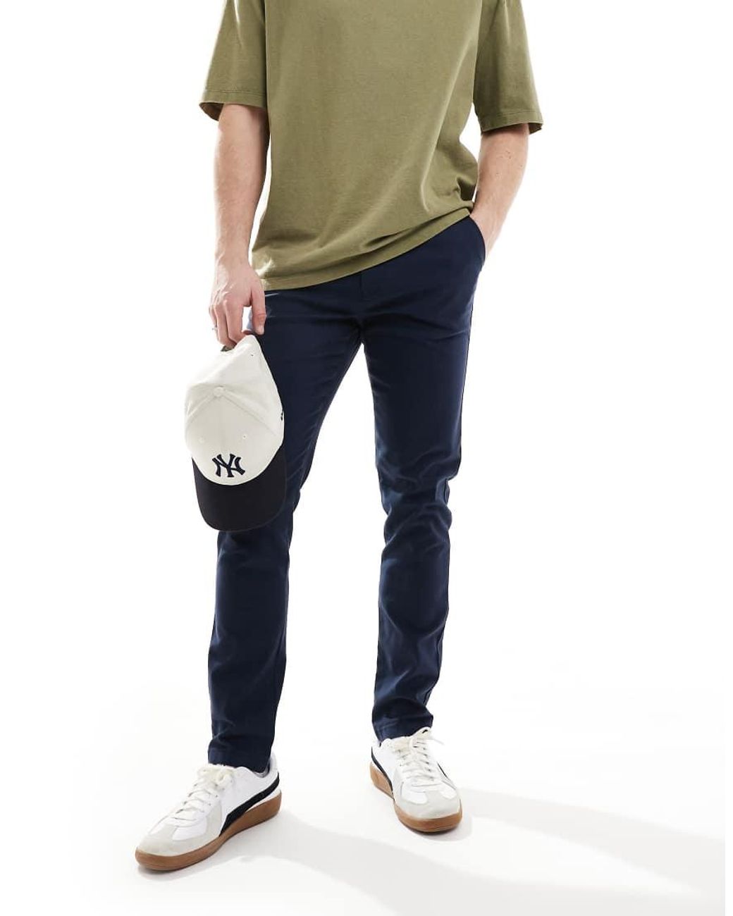ASOS Blue Skinny Fit Chinos for men