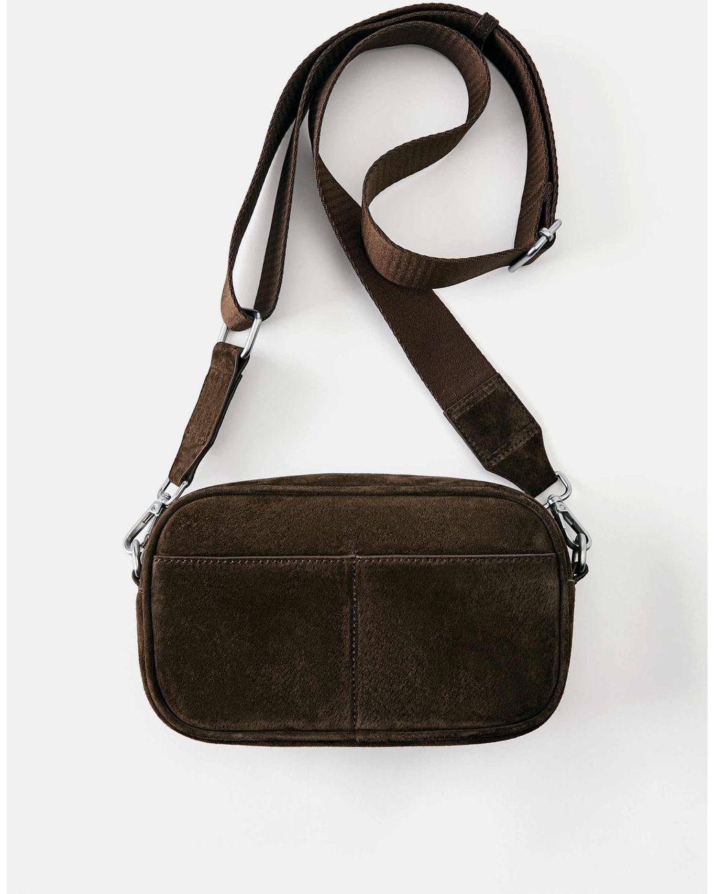 Pull&Bear Leder-umhängetasche in Black für Herren
