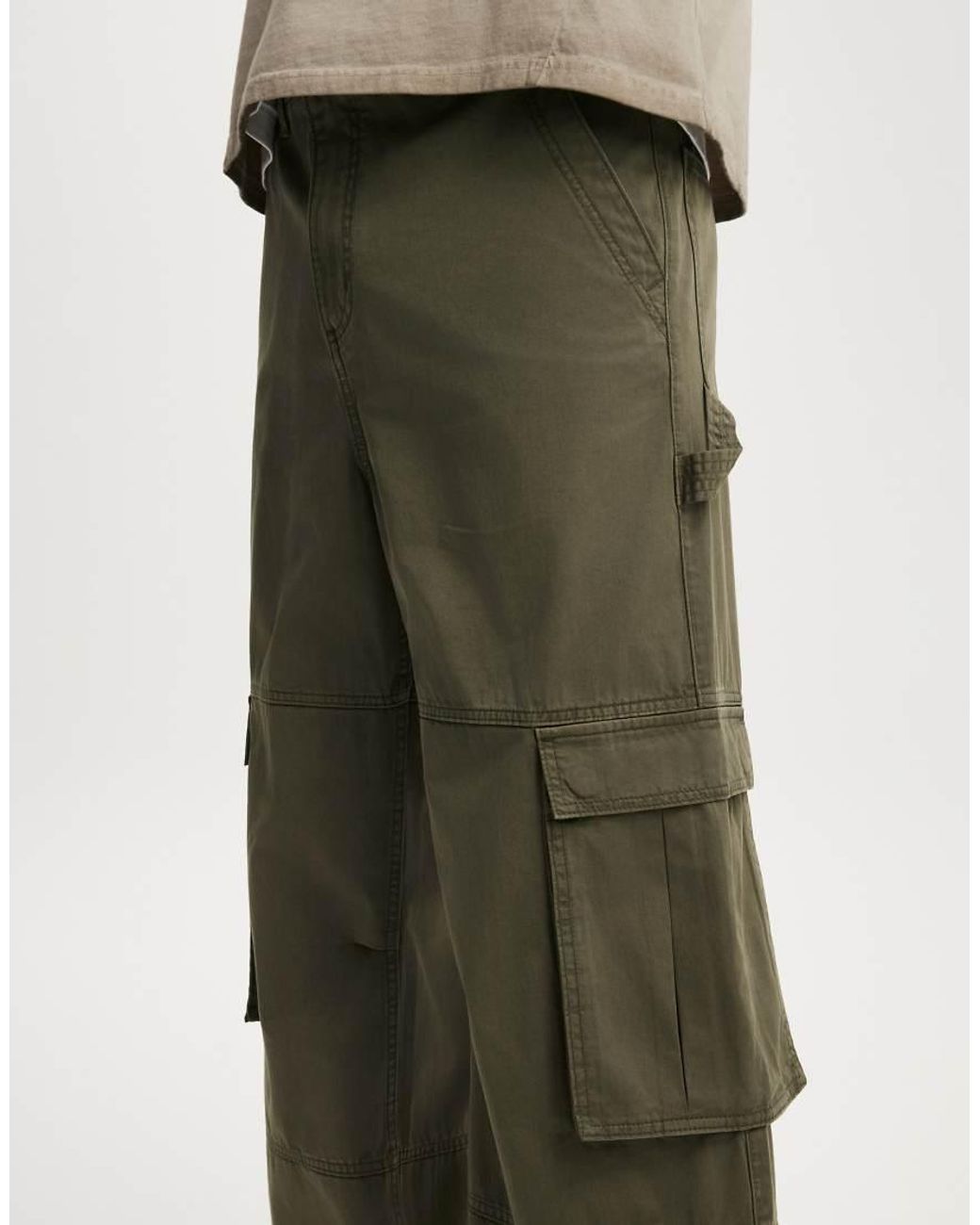 Cotton On Green Super Baggy Cargo Pant for men