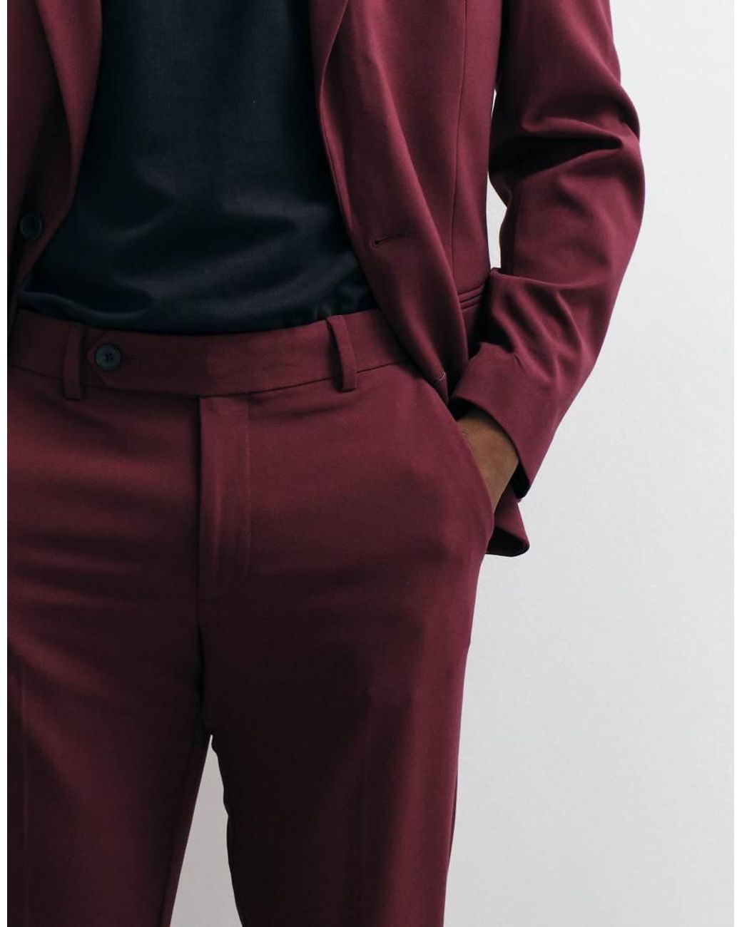 ASOS Red Flexmax Skinny Suit Trousers for men