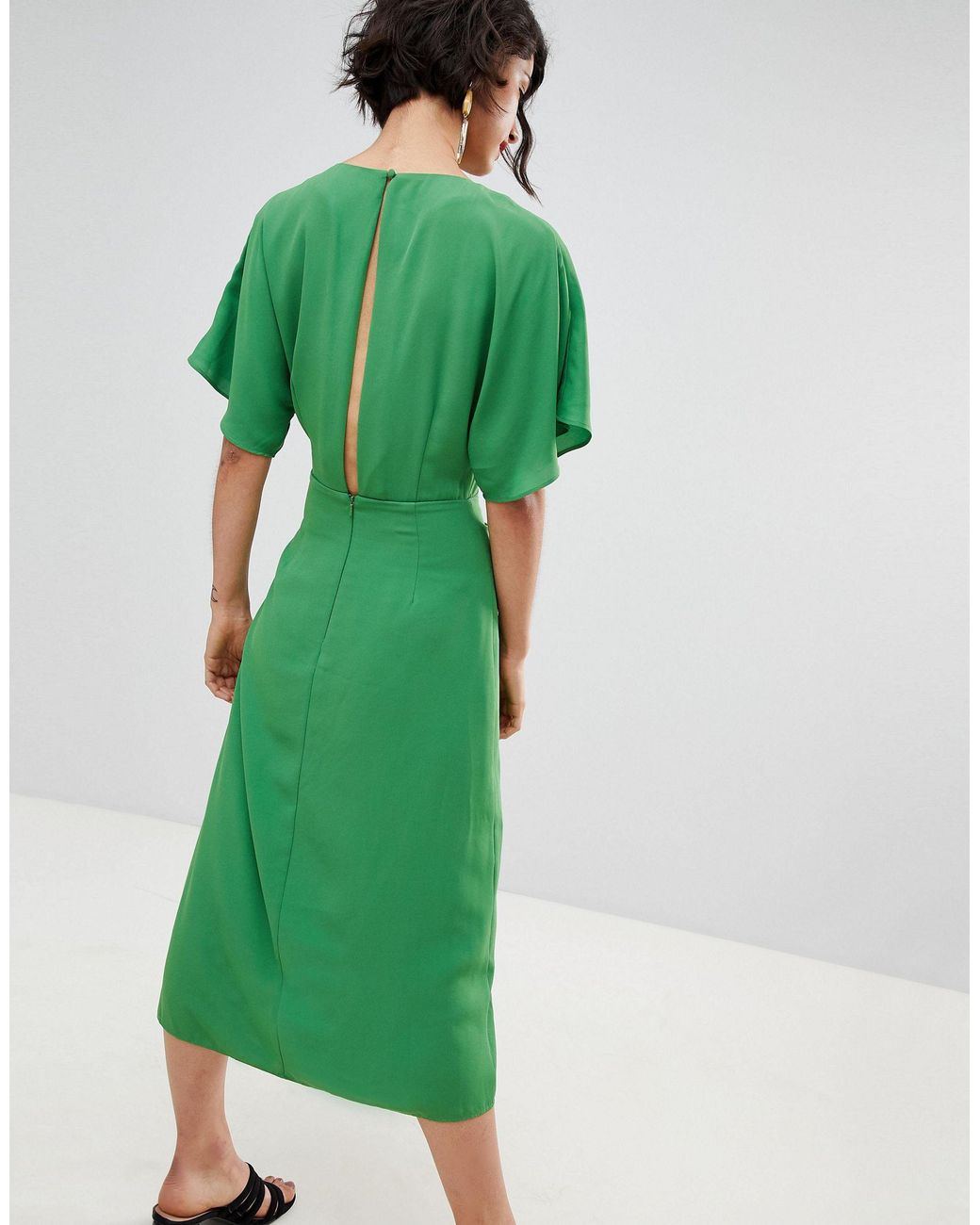 warehouse green dress