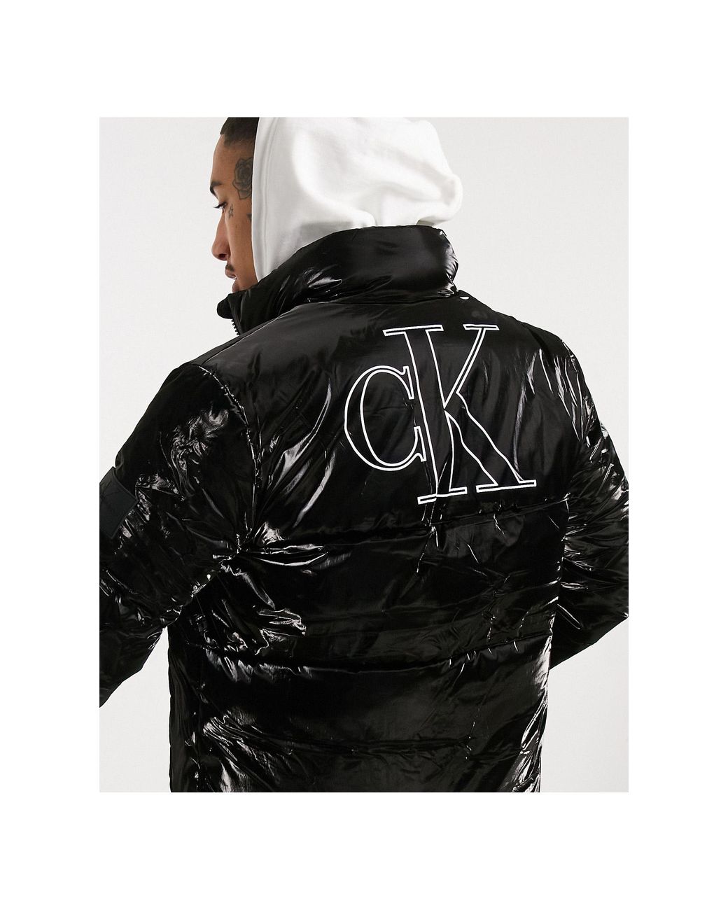 Doudoune ultra brillante Jean Calvin Klein pour homme en coloris Noir | Lyst