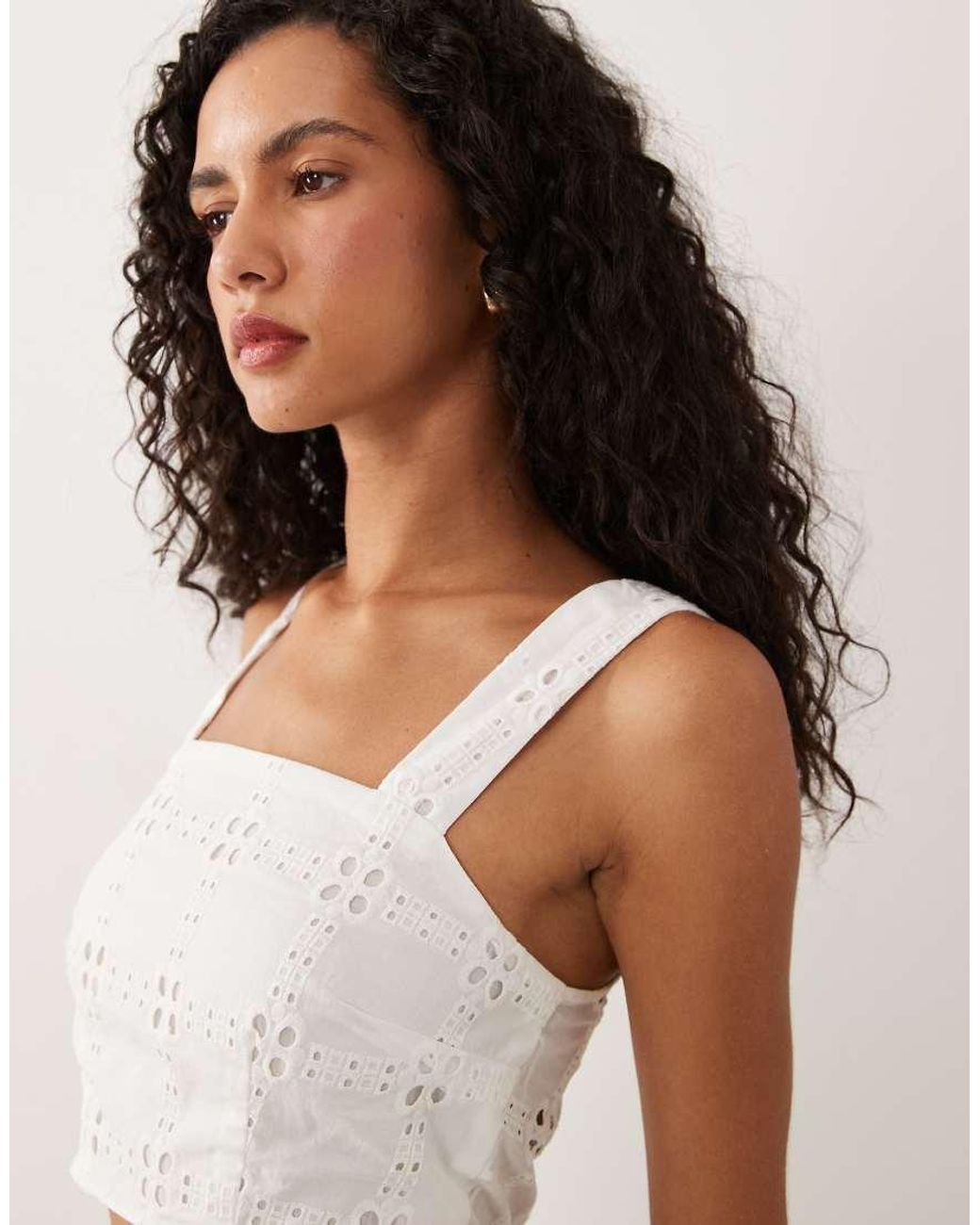 New Look Natural Co-ord Broderie Anglaise Cami Top
