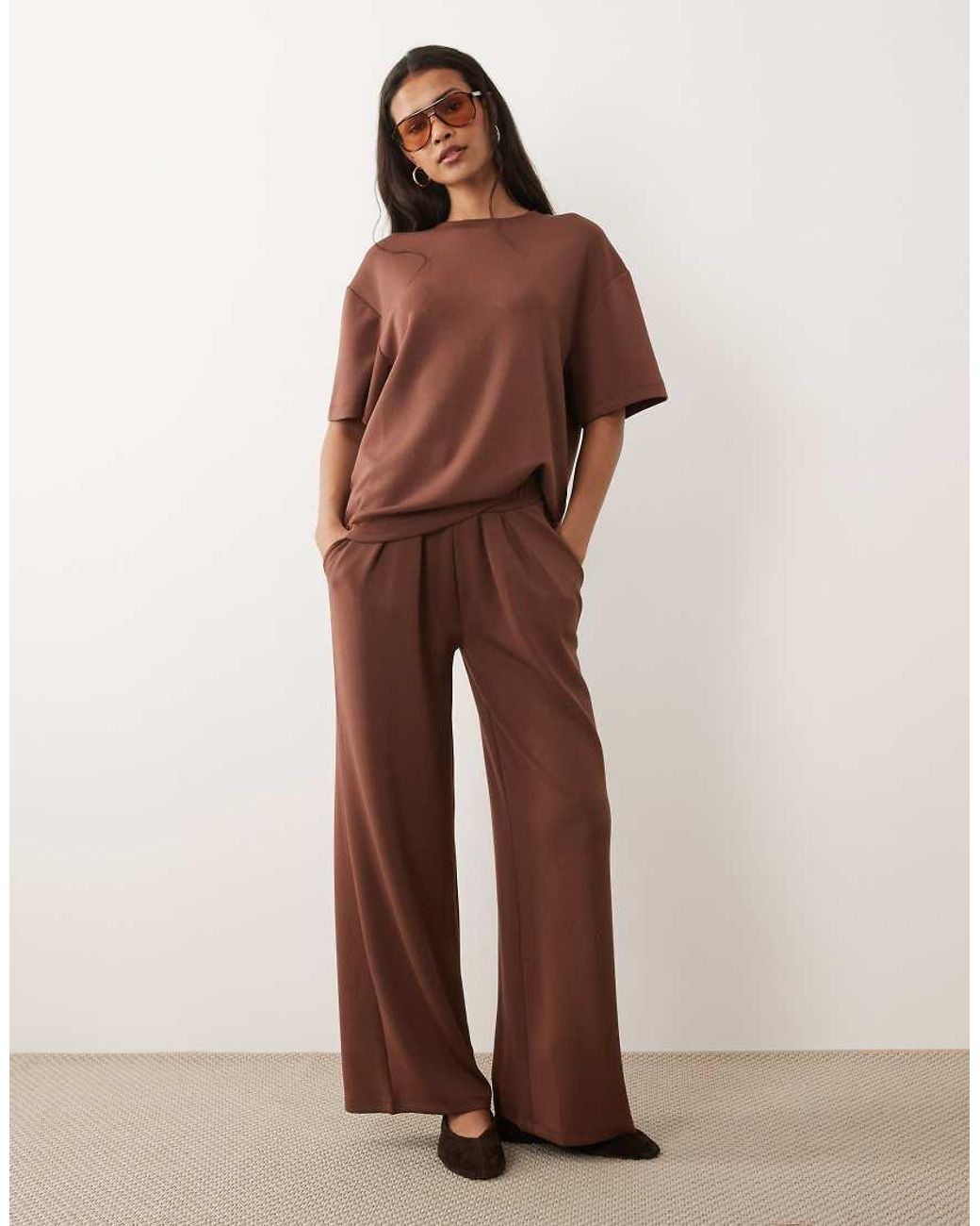 ASOS Brown Cupro Oversized T-shirt