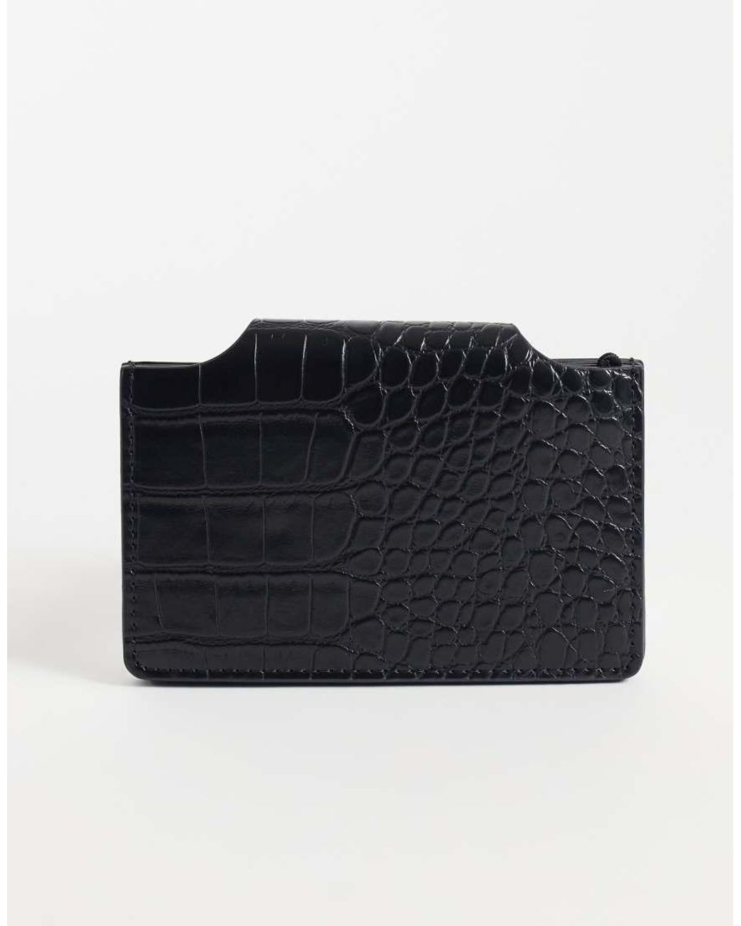 ASOS Blue Textured Croc Card Holder