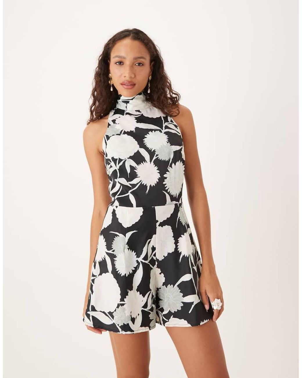 True Decadence White Tie Back Playsuit