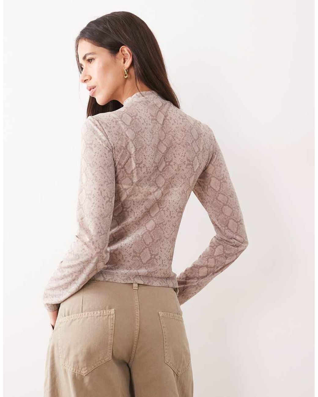 PUMA Brown Snake Printed Mesh Tee
