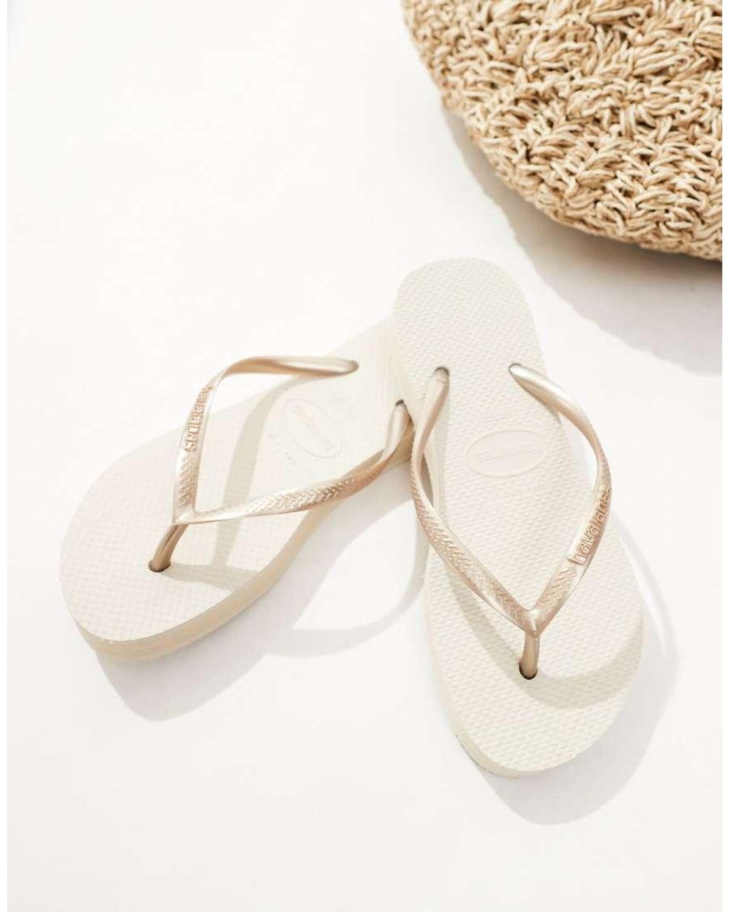 Havaianas Brown Slim Flatform Flip Flops