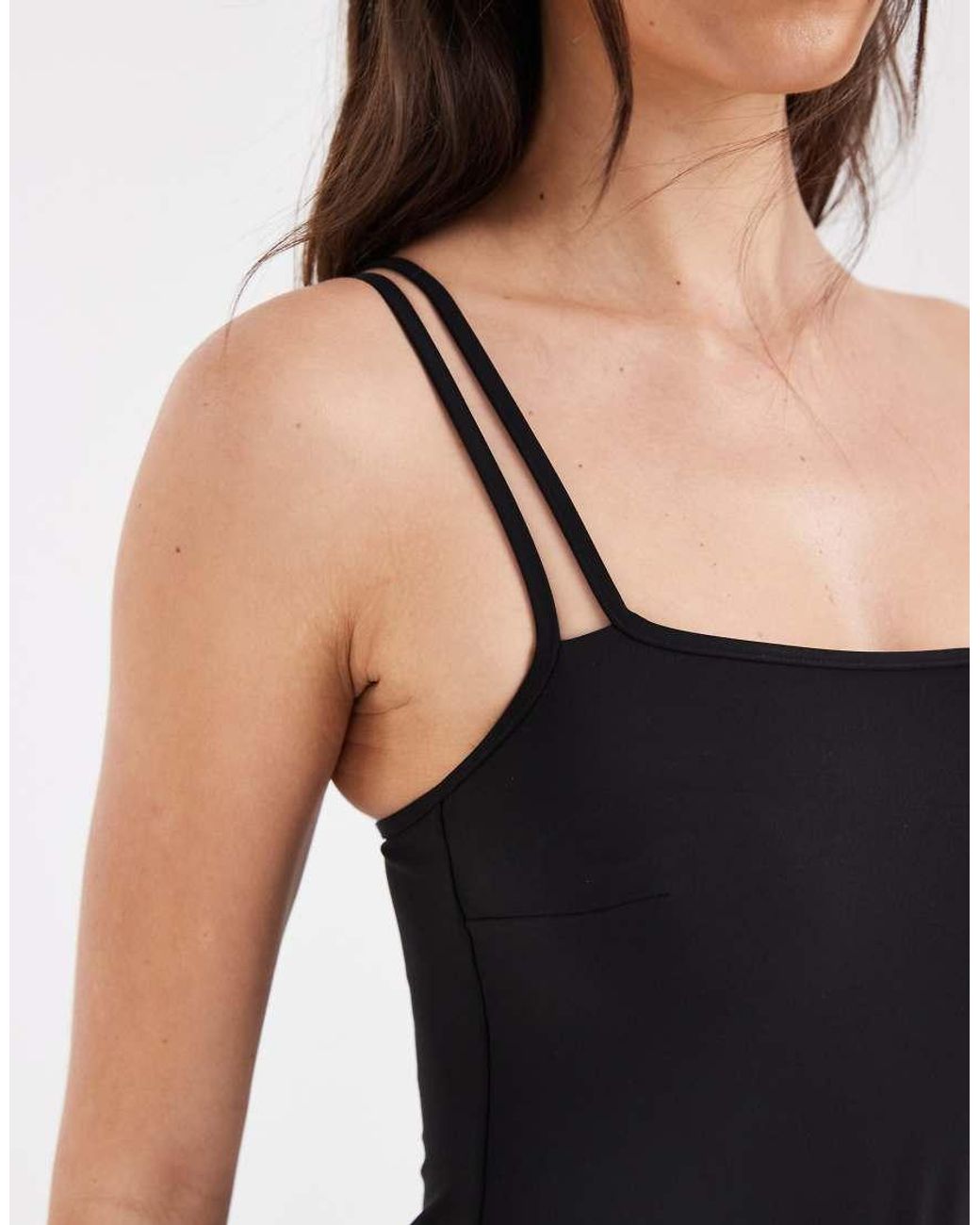 & Other Stories Black One Shoulder Swimsuit