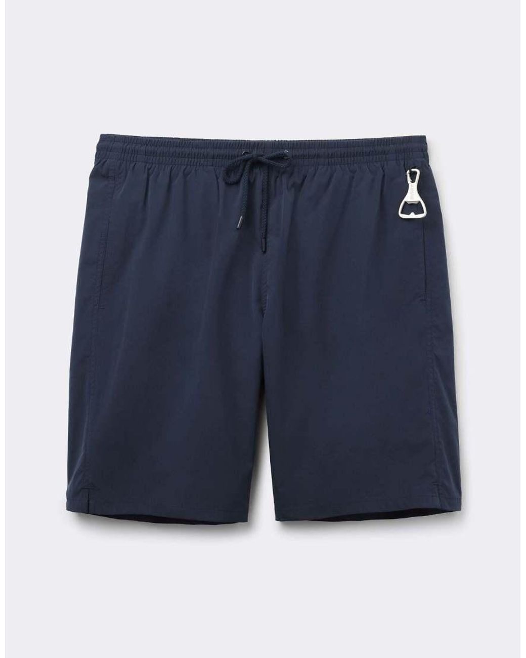 Intimissimi Blue Long Solid-Colour Swim Trunks for men