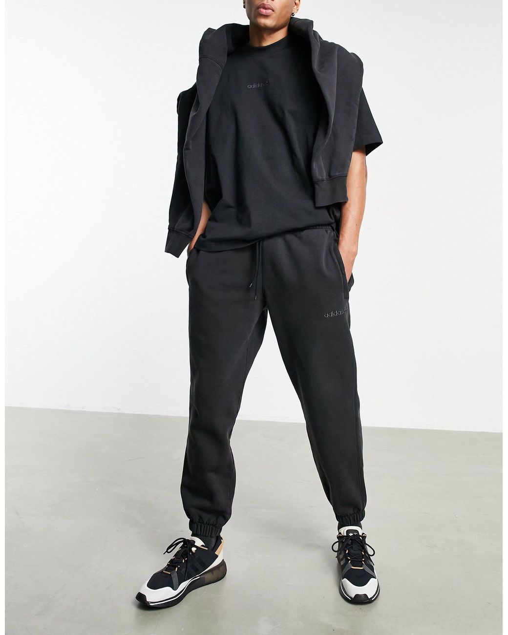 adidas Originals Baumwolle – premium sweats – überfärbte jogginghose in  Schwarz für Herren - Lyst
