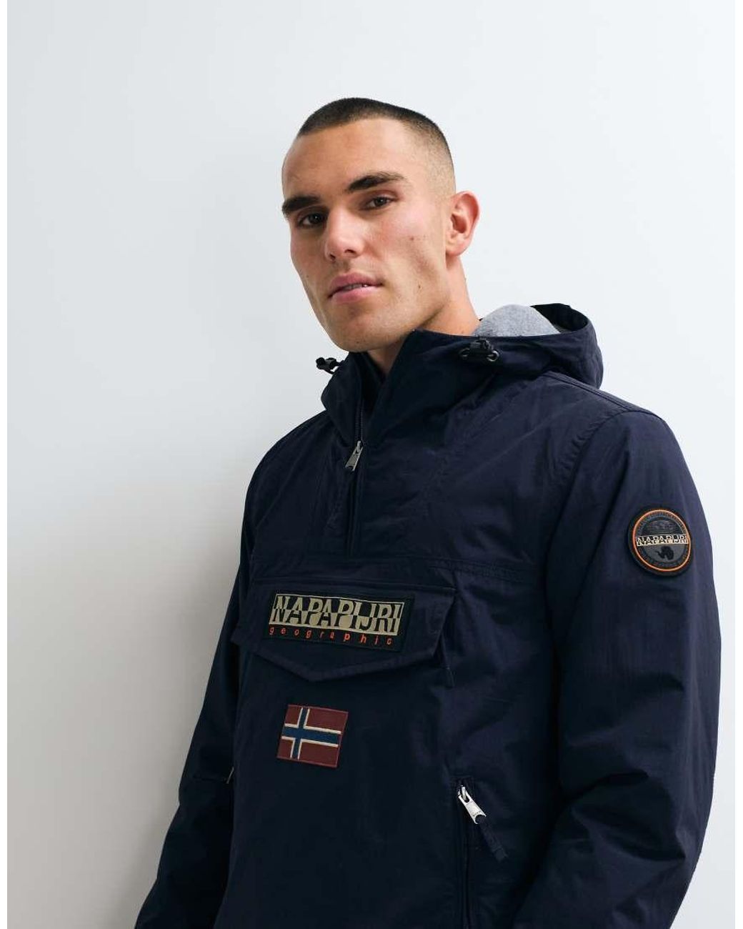 Napapijri Blue Rainforest Pocket Anorak for men