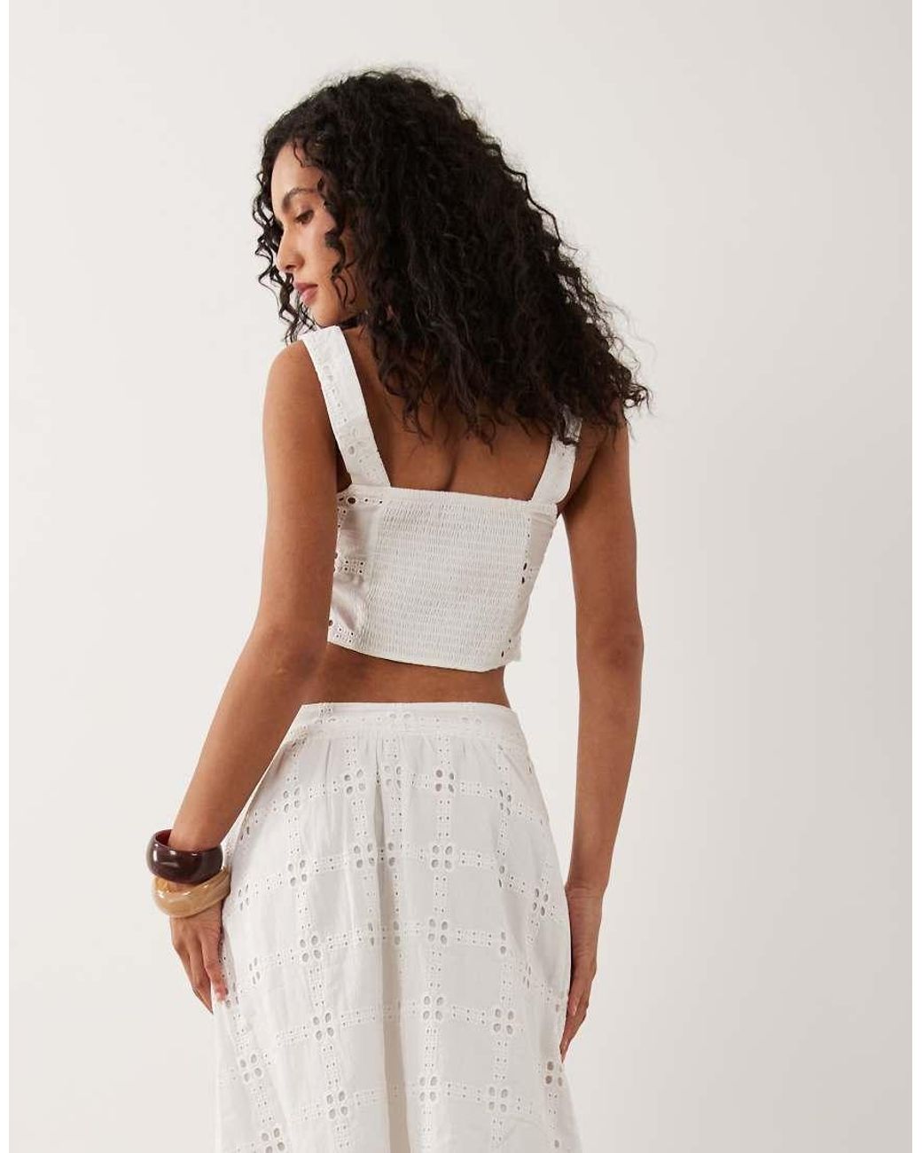 New Look Natural Co-ord Broderie Anglaise Cami Top