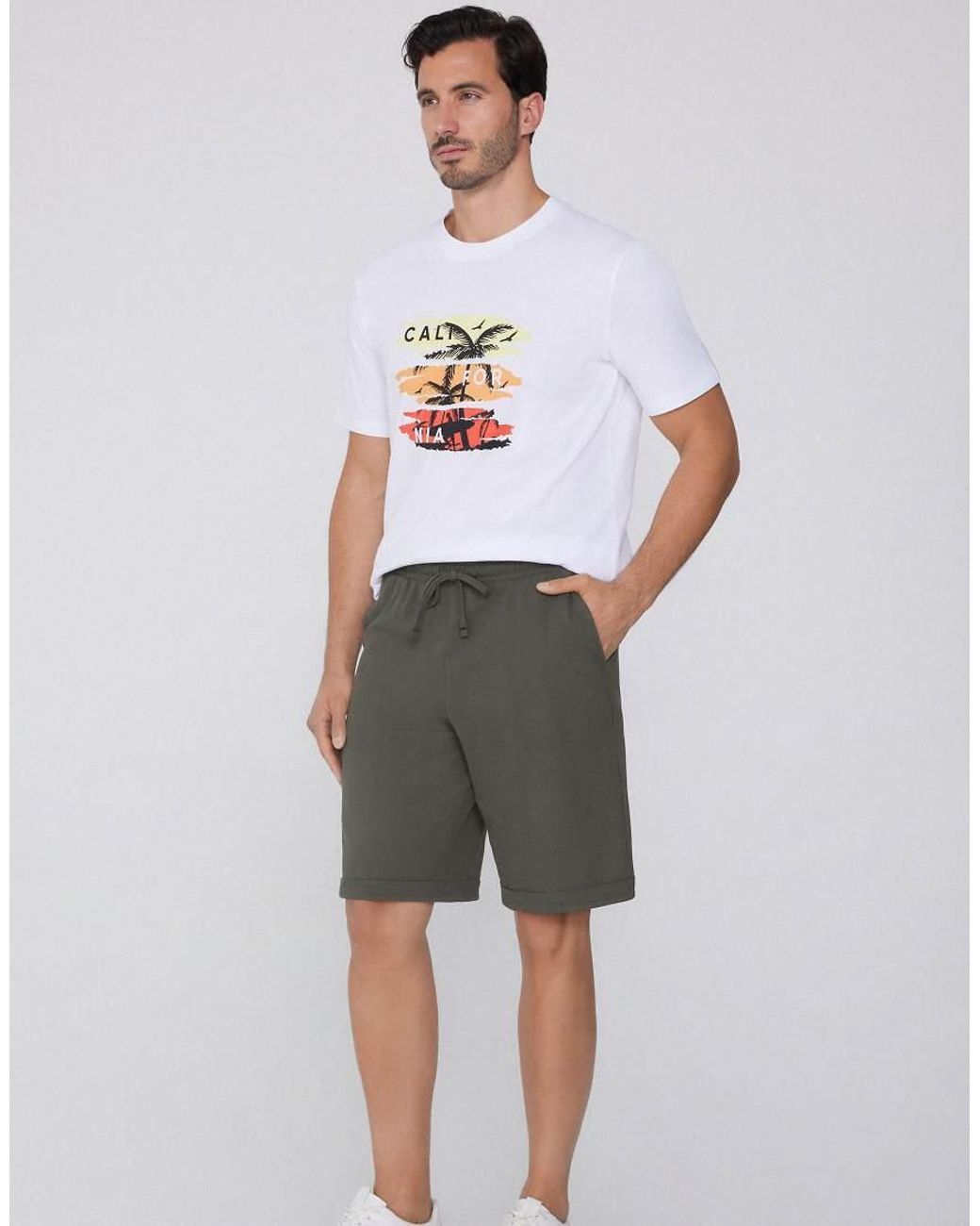 Tezenis Green Piqué Shorts for men