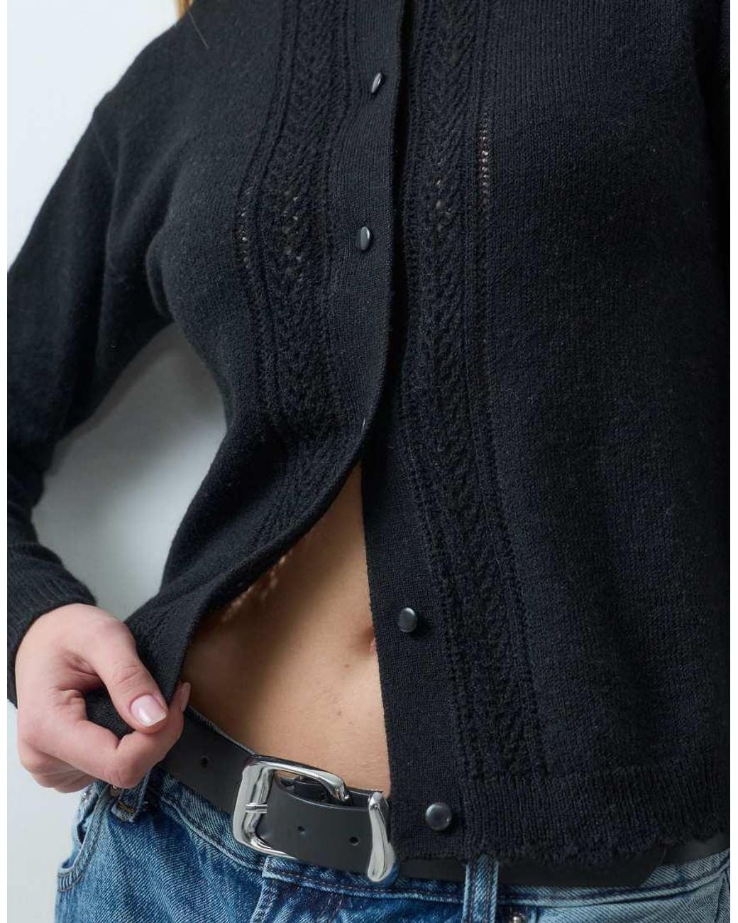 JJ Rebel Blue Cabel Knit Cardigan