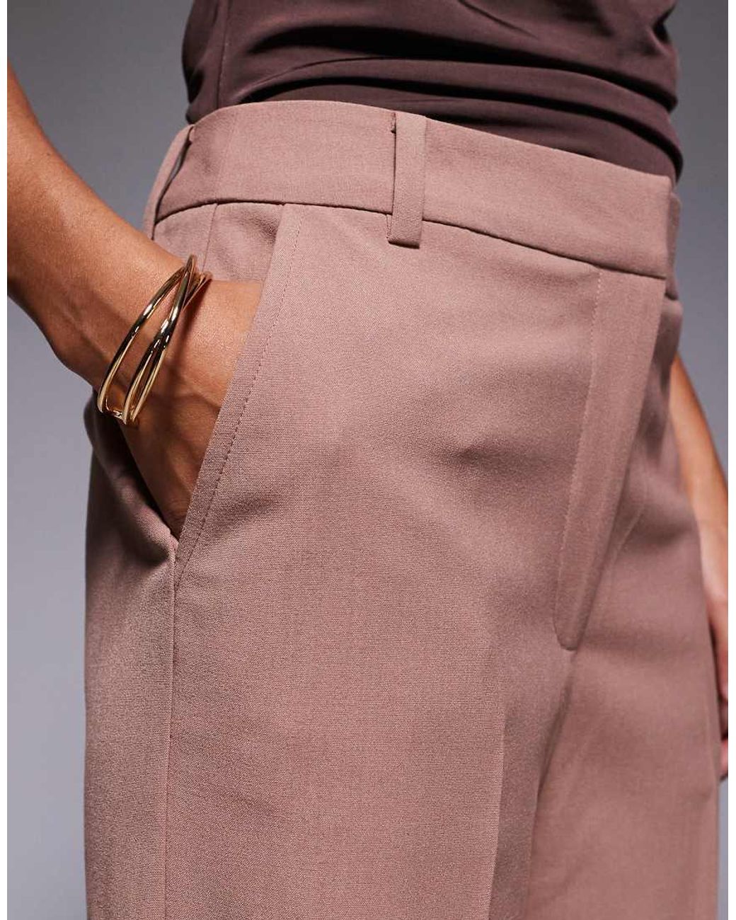 ASOS Red Petite Tailo Slim Straight Trousers