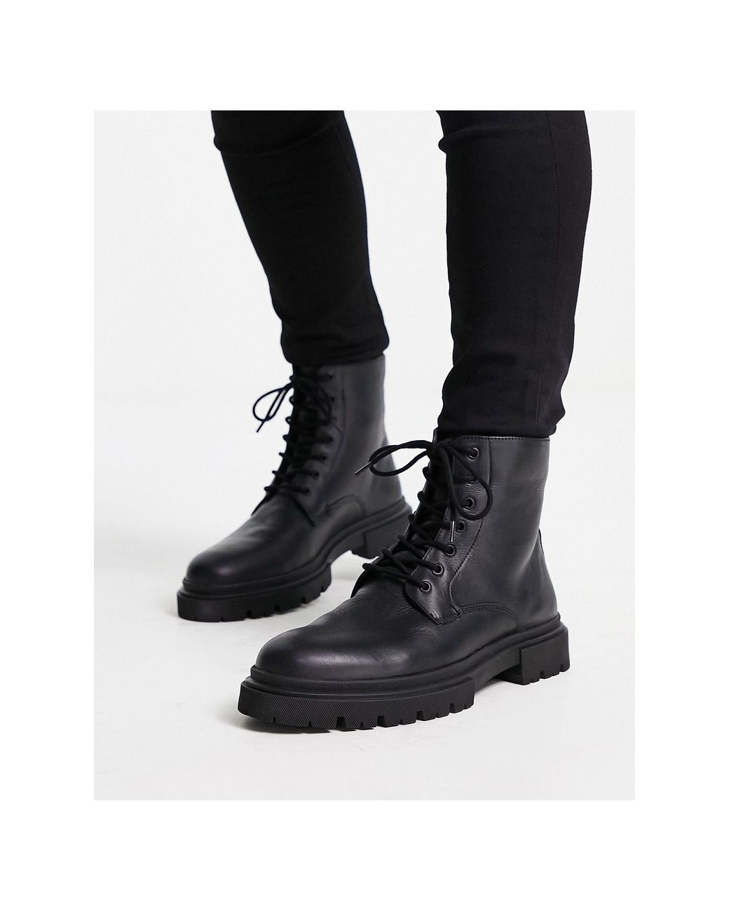 Chunky lace up boots uk deals