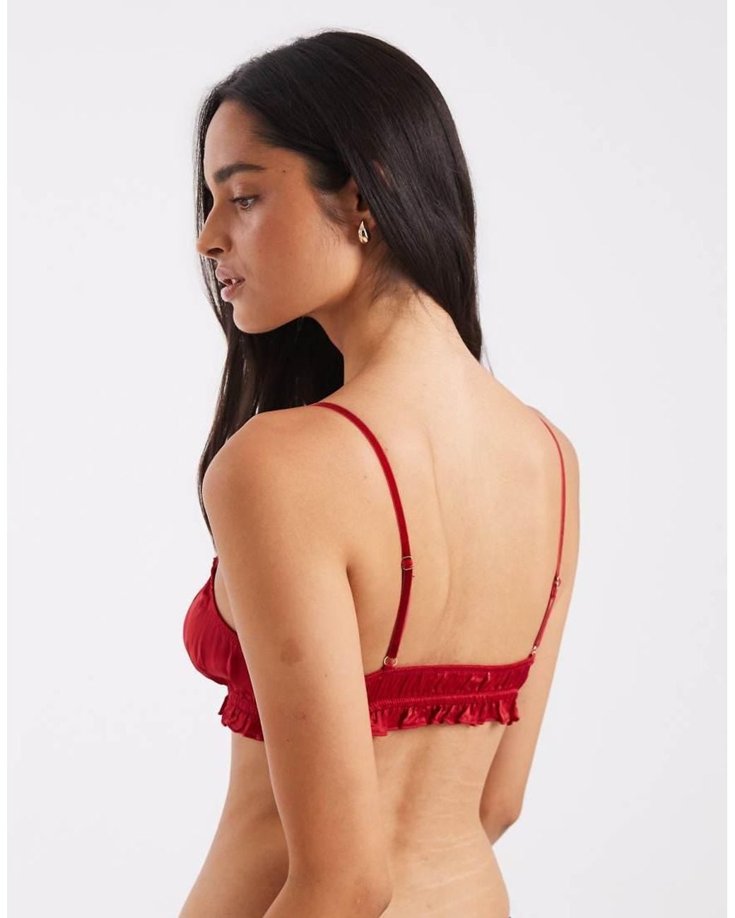 Free People Red Sleigh All Day Bralette
