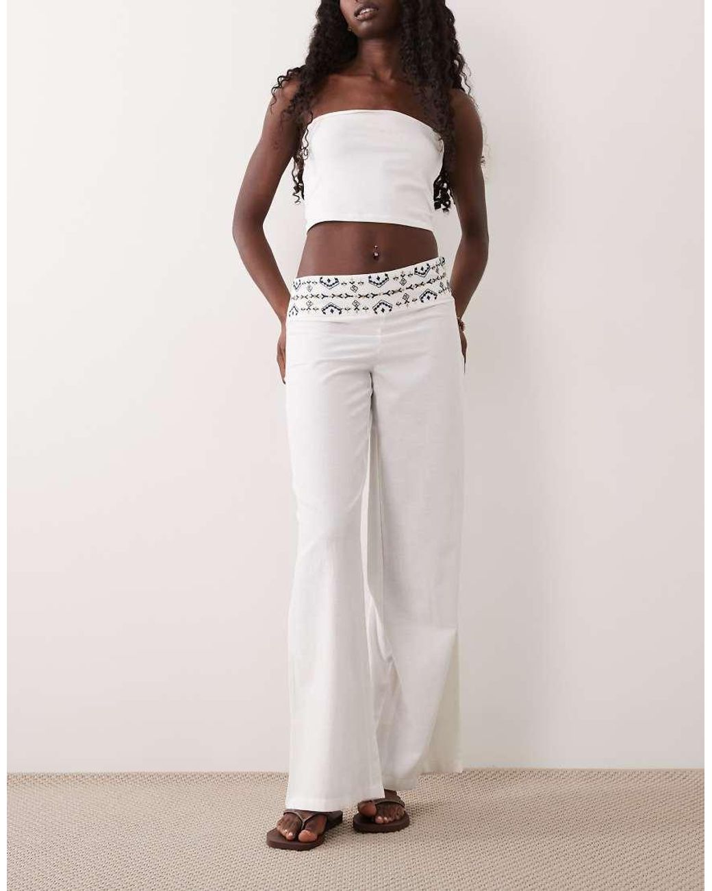 Mango Pink Teen Cotton Rich Straight Trouser
