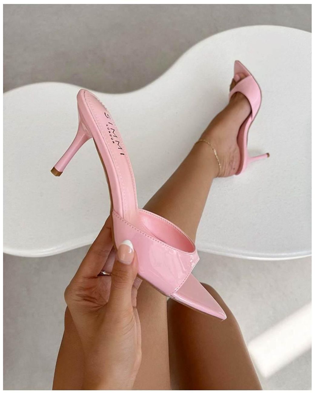 SIMMI Brown Jerez Peep Toe Heeled Sandals