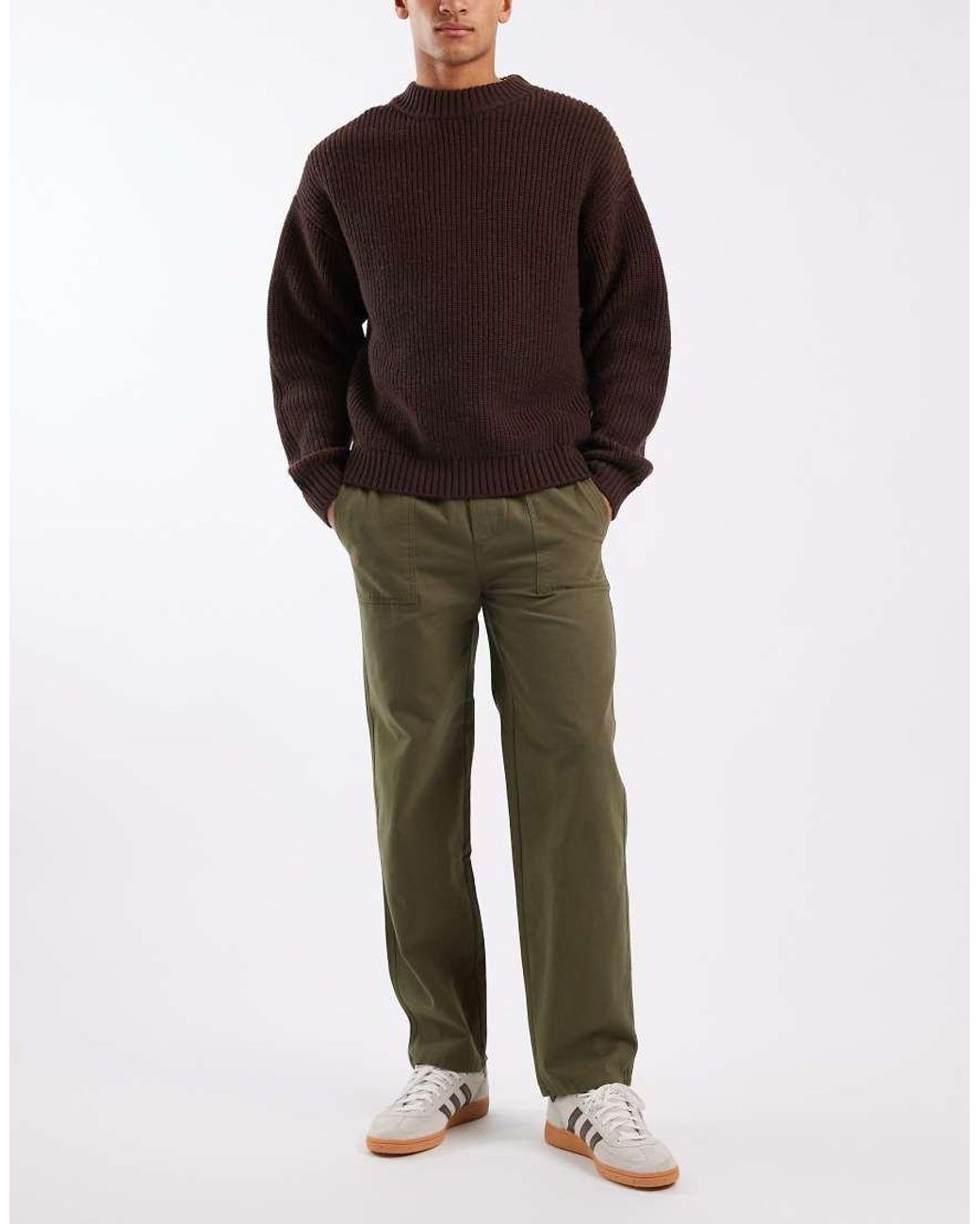 Only & Sons Green Relaxed Fit Trouser for men