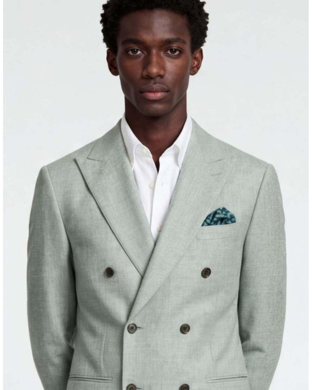 Harry Brown Gray Giacomo Slim Fit Double Breasted Suit Jacket for men