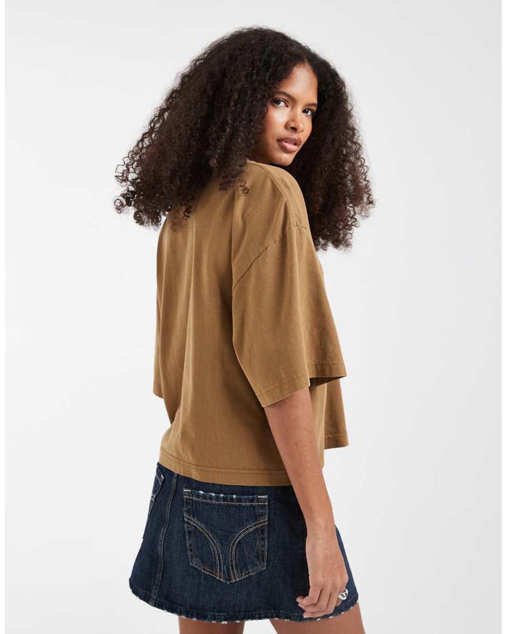 & Other Stories Brown Boxy Oversized T-shirt