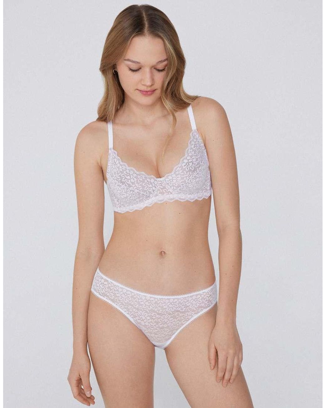 Tezenis White Paris Unpadded Balconette Bra