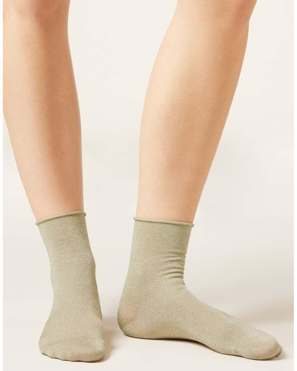 Calzedonia White Glitter Socks