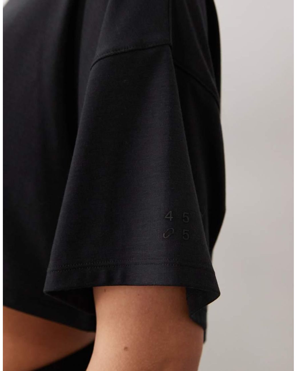 4505 Black Performance Jersey Ultra Crop Quick Dry T-shirt