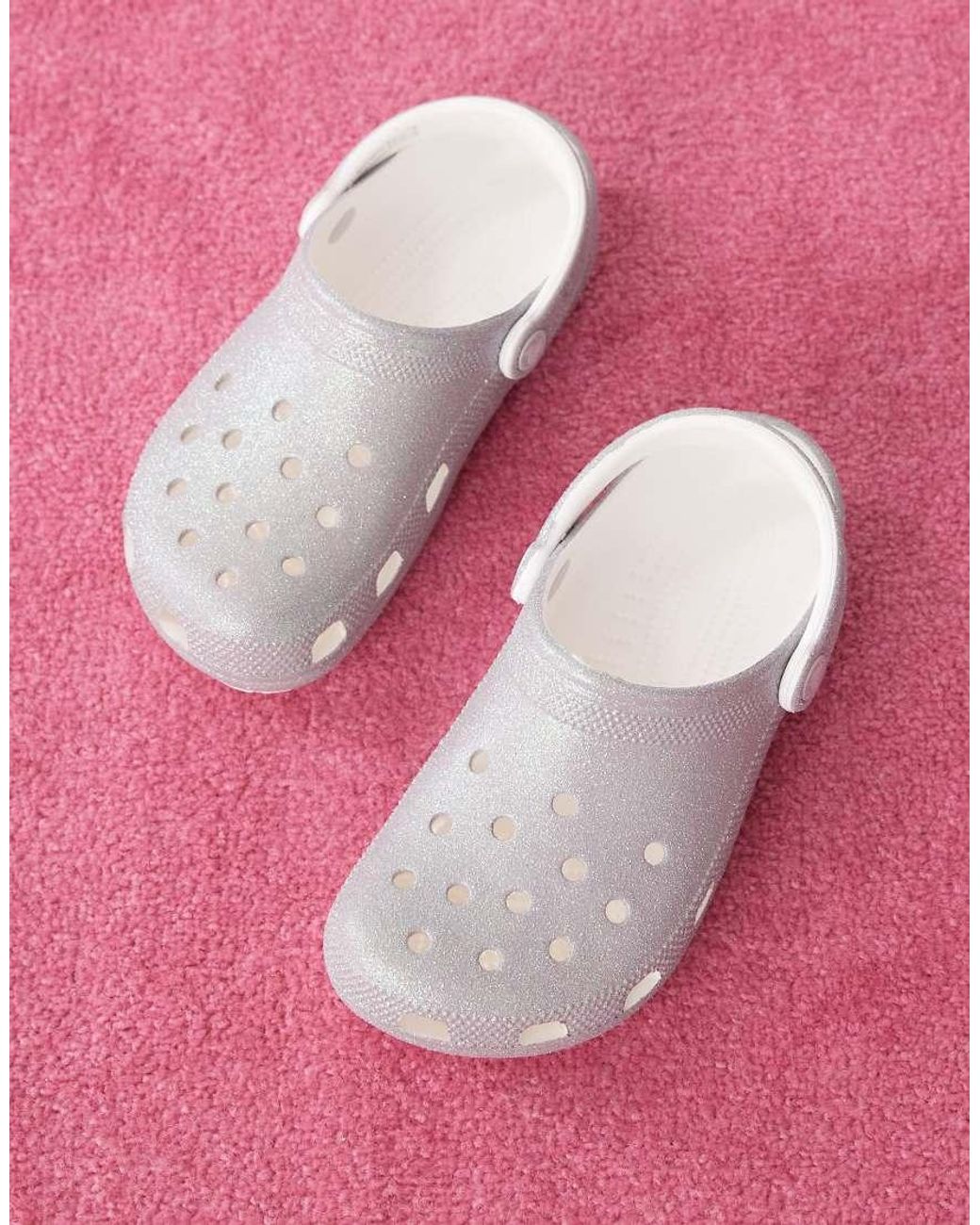 CROCSTM Pink Classic Glitter Clog