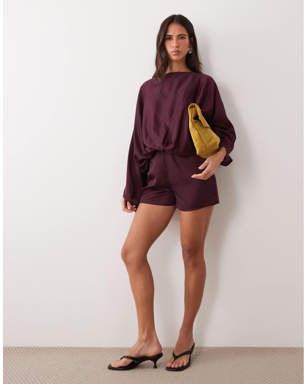 ASOS Purple Batwing Playsuit