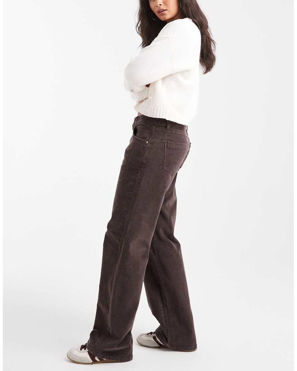 Cotton On White Low Rise Straight Cord Jean