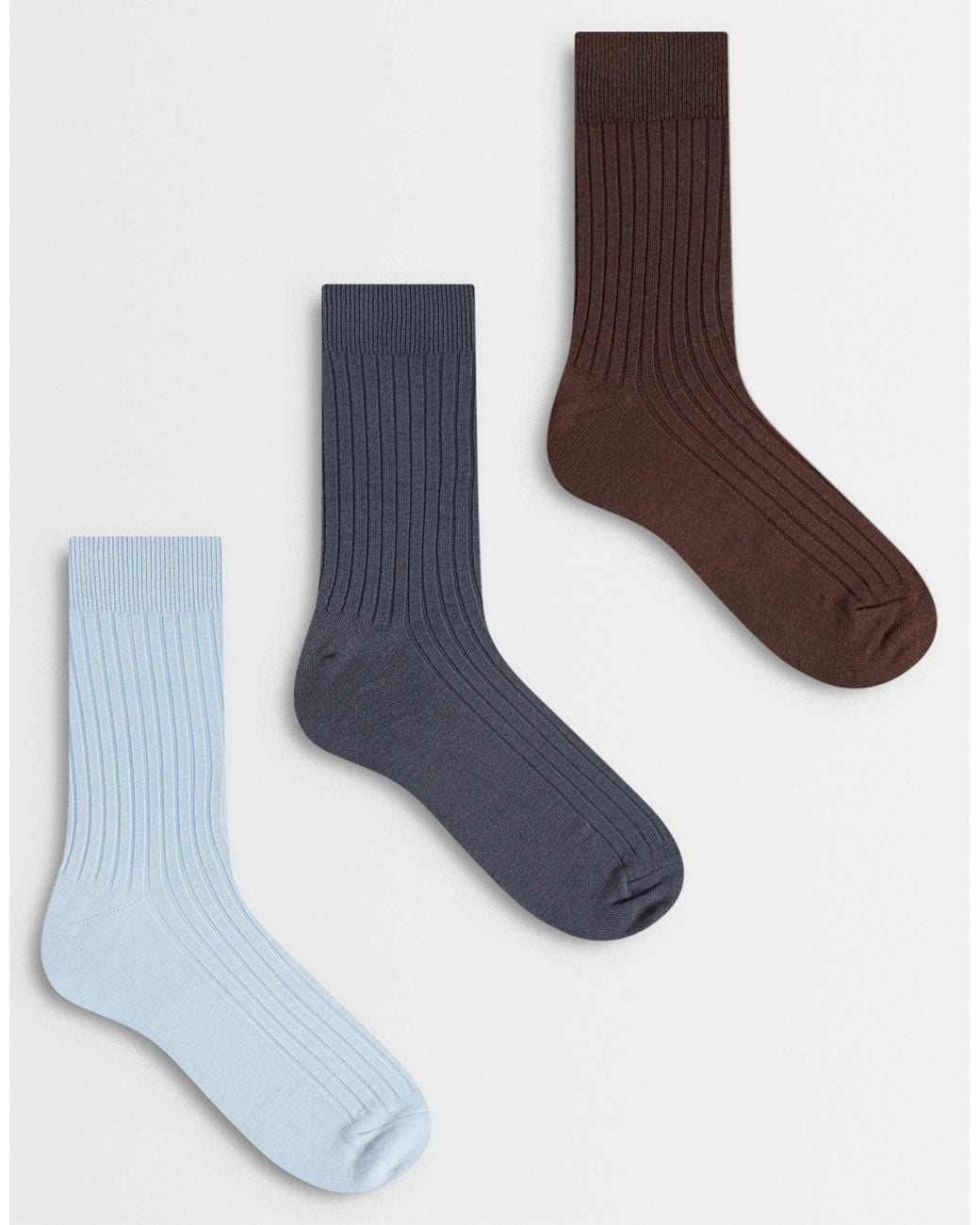 Weekday White 3-pack Rib Socks