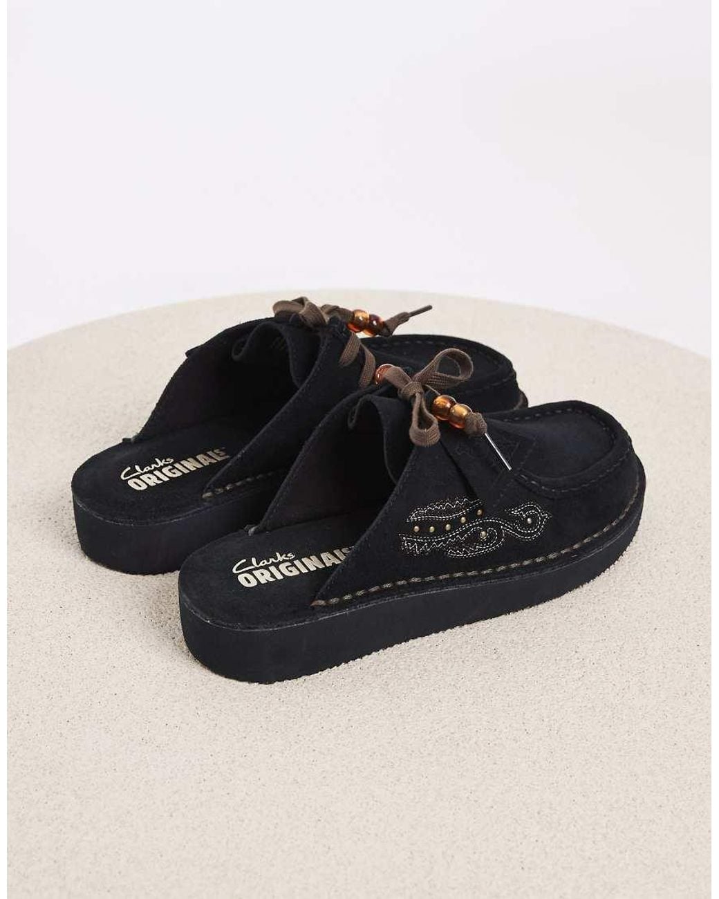 Clarks Black Desert Nomad Mules