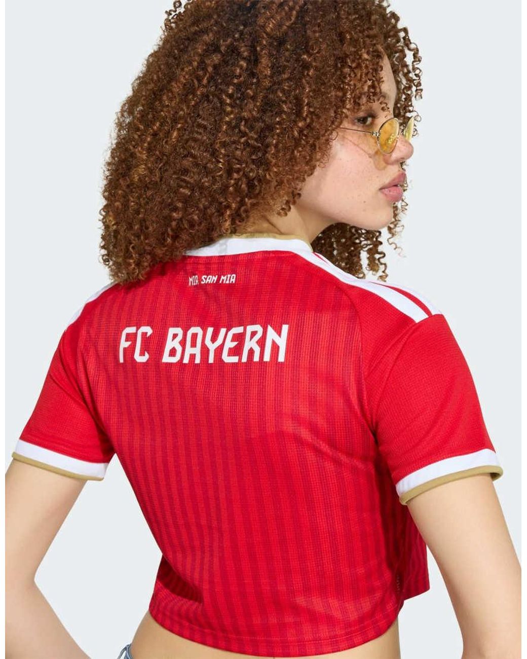 Adidas Originals Red Fc Bayern 26/27 Home Cropped Jersey