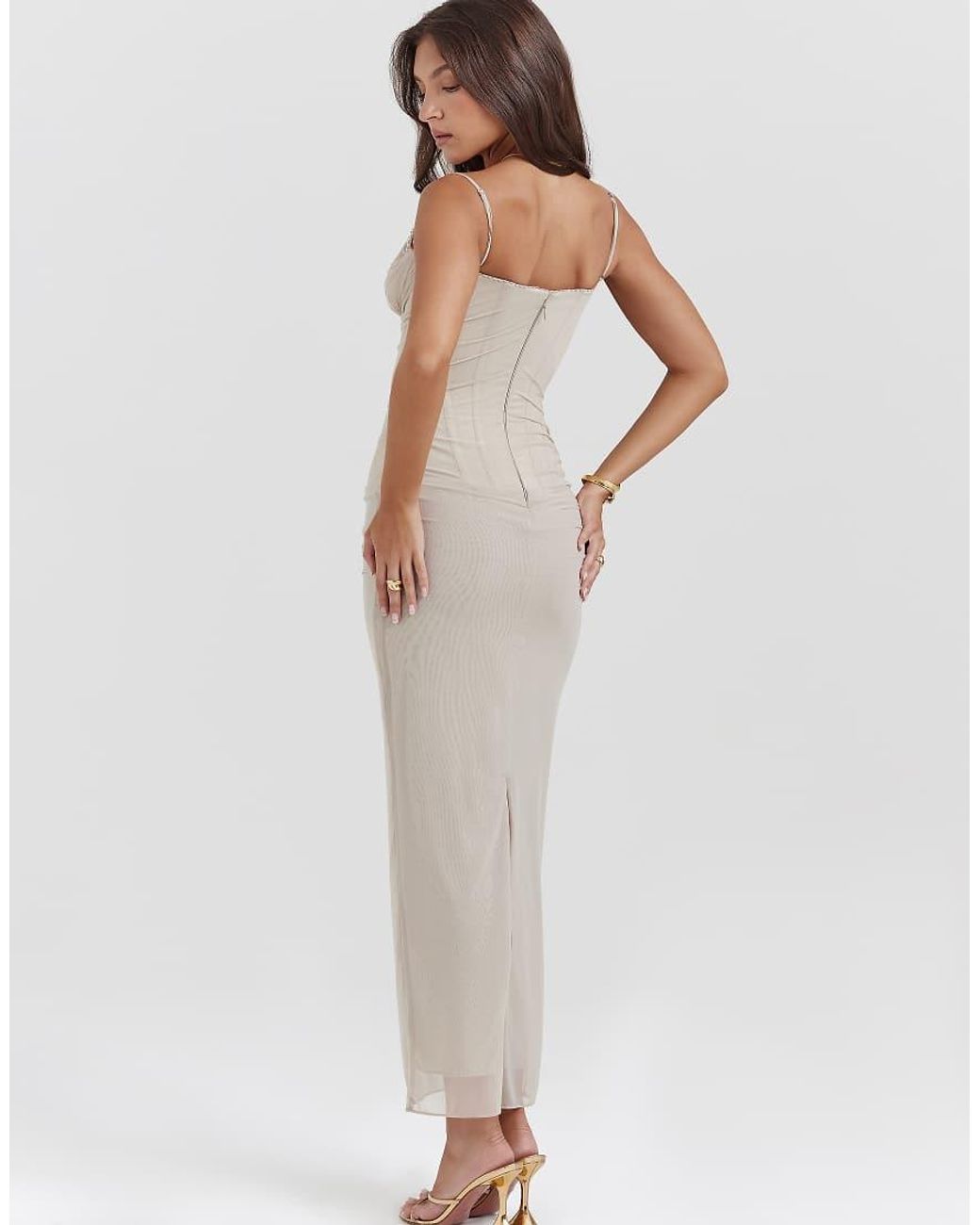 House Of Cb White Nalini Maxi Dress