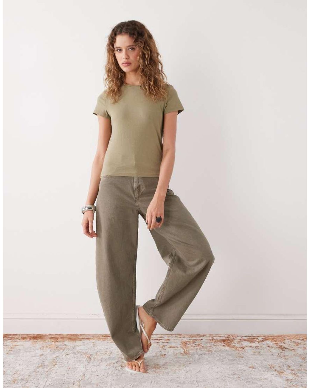 Weekday Green 90s Baby Tee