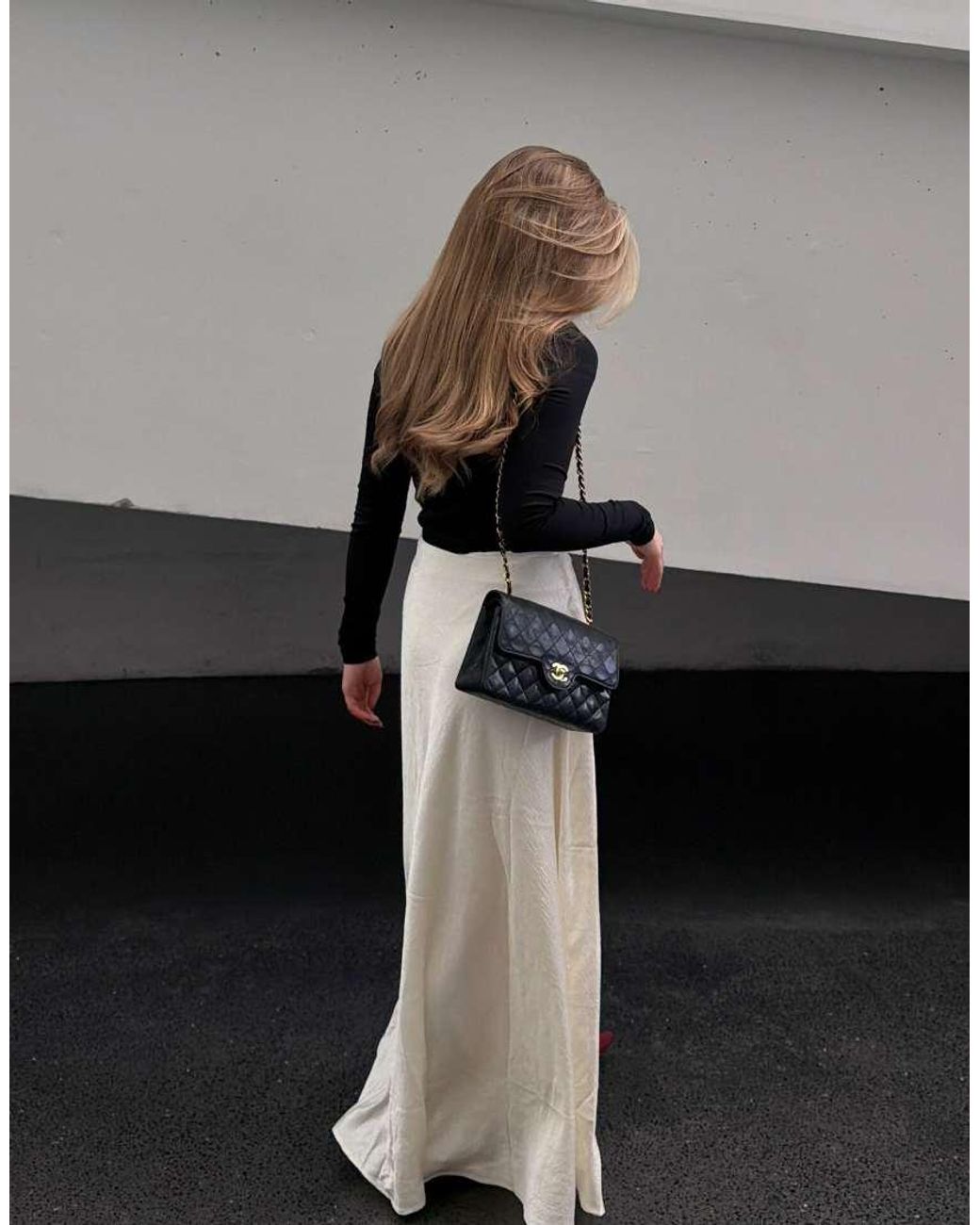NA-KD Natural Crinkle Bias Cut Maxi Skirt