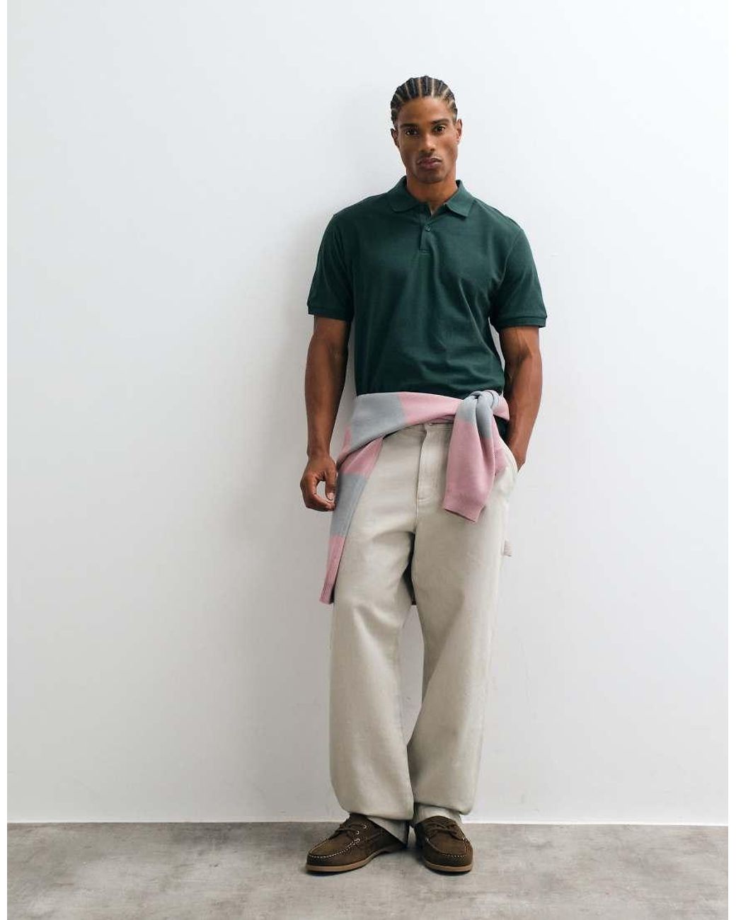 ASOS Green Essentials Regular Fit Polo for men