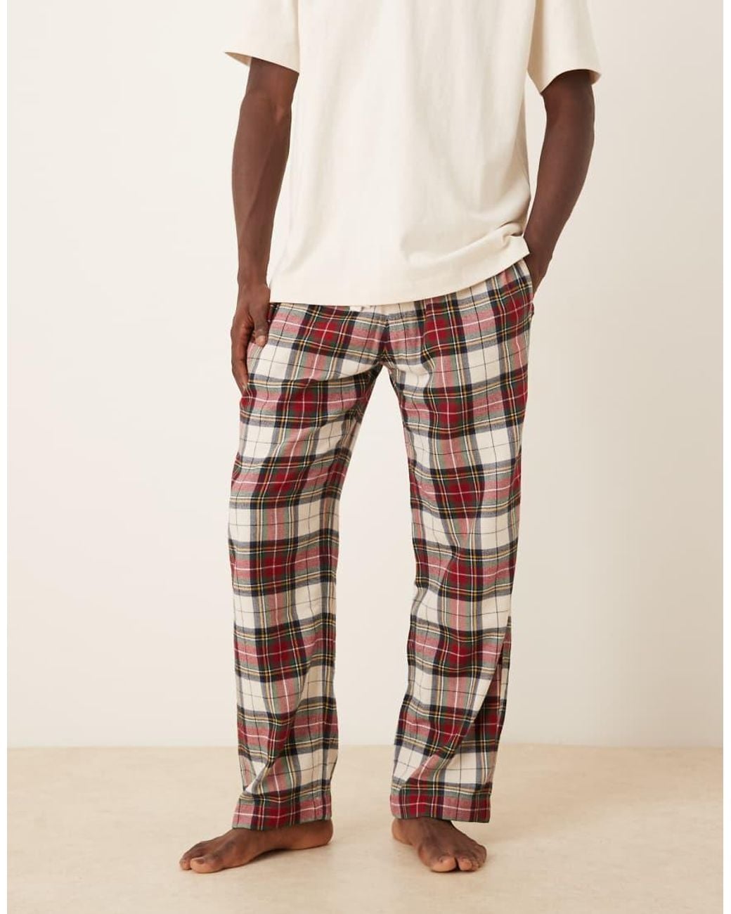 Abercrombie & Fitch Natural Nightwear Flannel Trouser for men