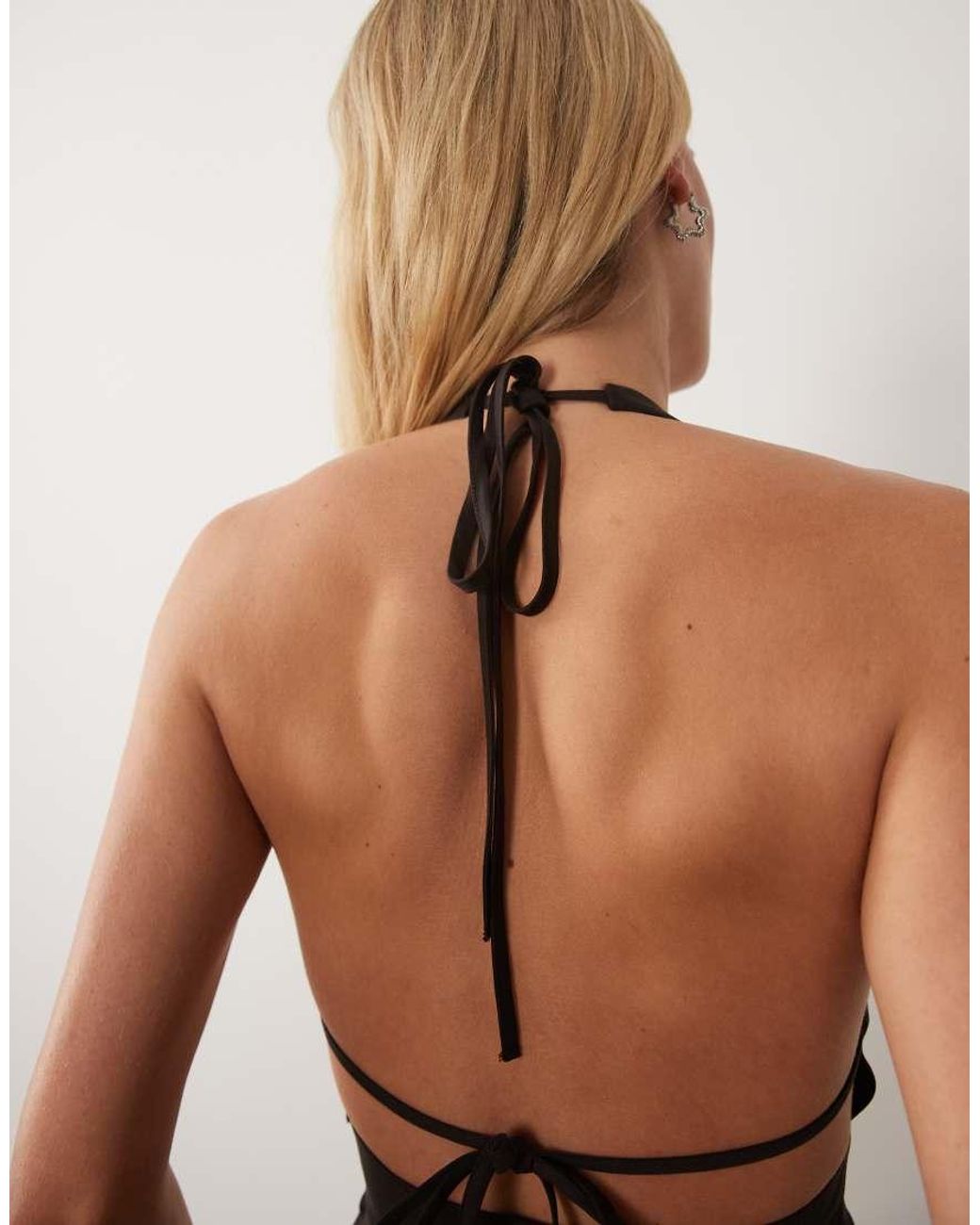 ASOS Black Tie Detail Halter Top