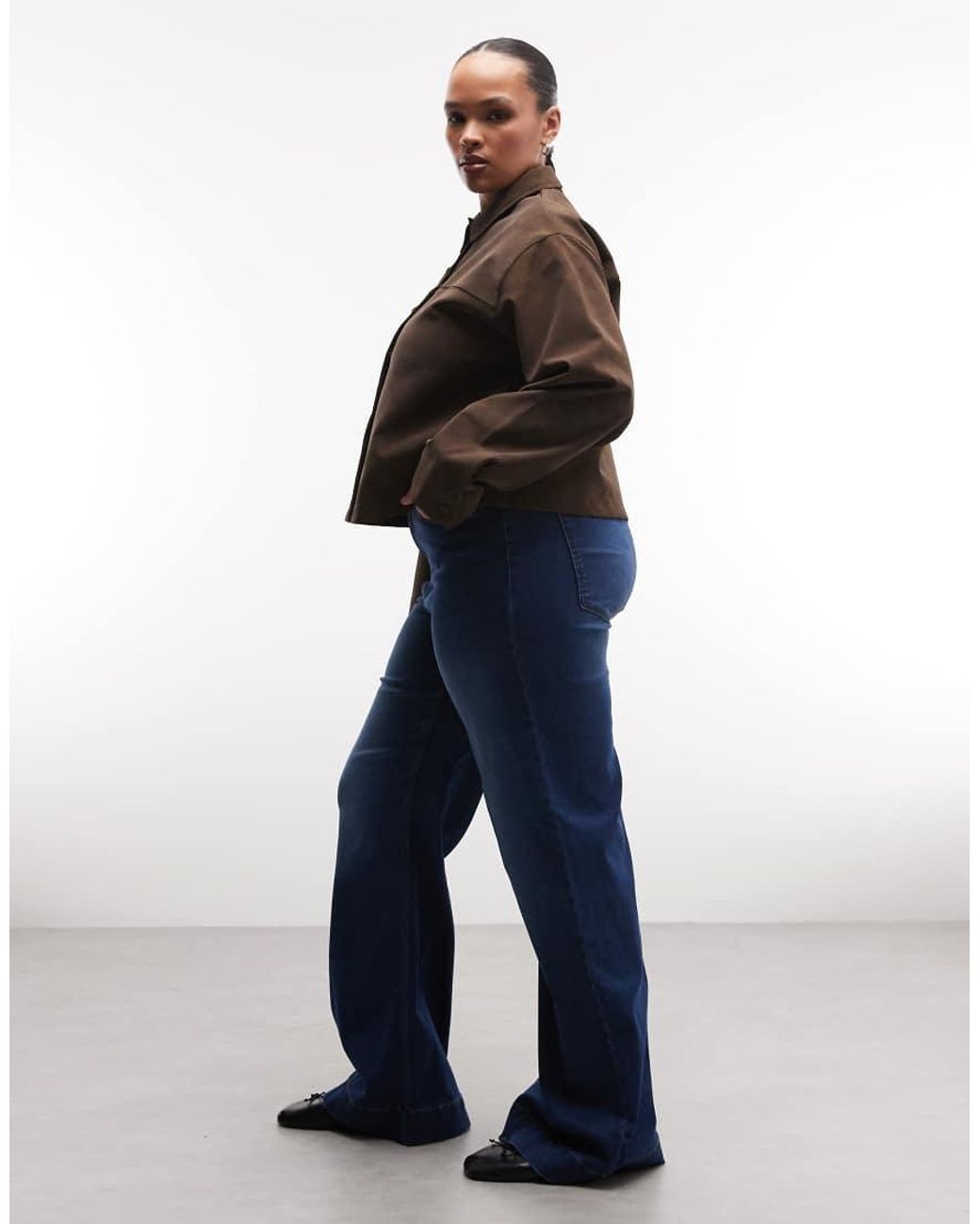 Noisy May Blue Rooxy High Rise Flared Jeans