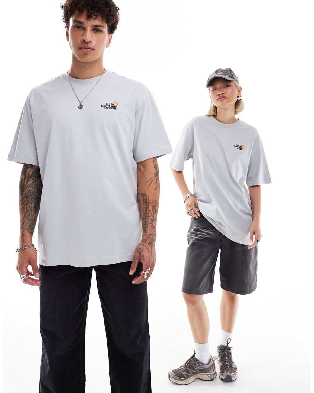 The North Face Bloom Backprint Oversized T-Shirt in White
