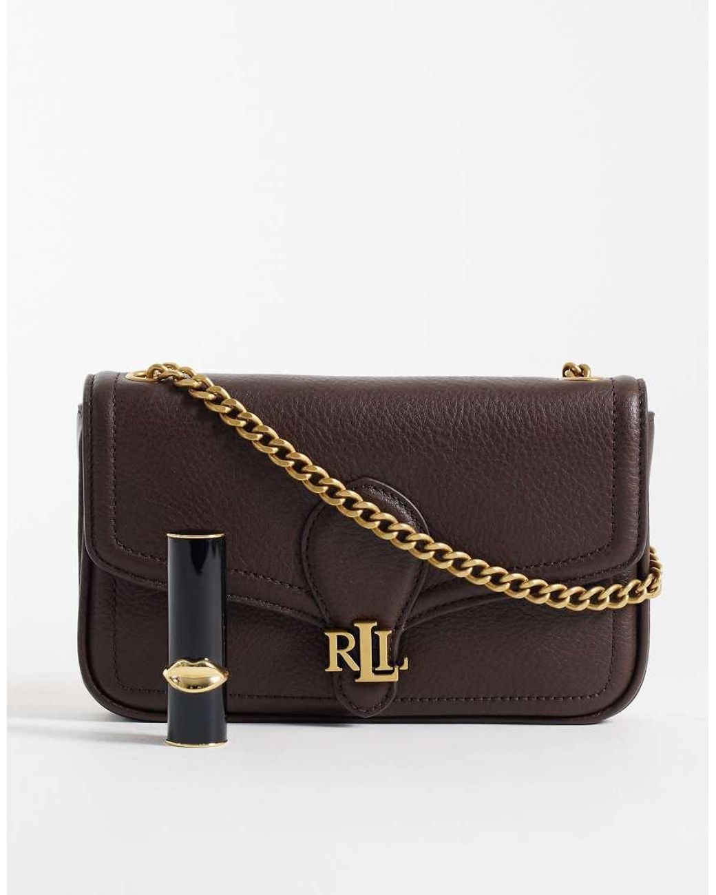 Ralph Lauren Red Fold Over Shoulder Bag