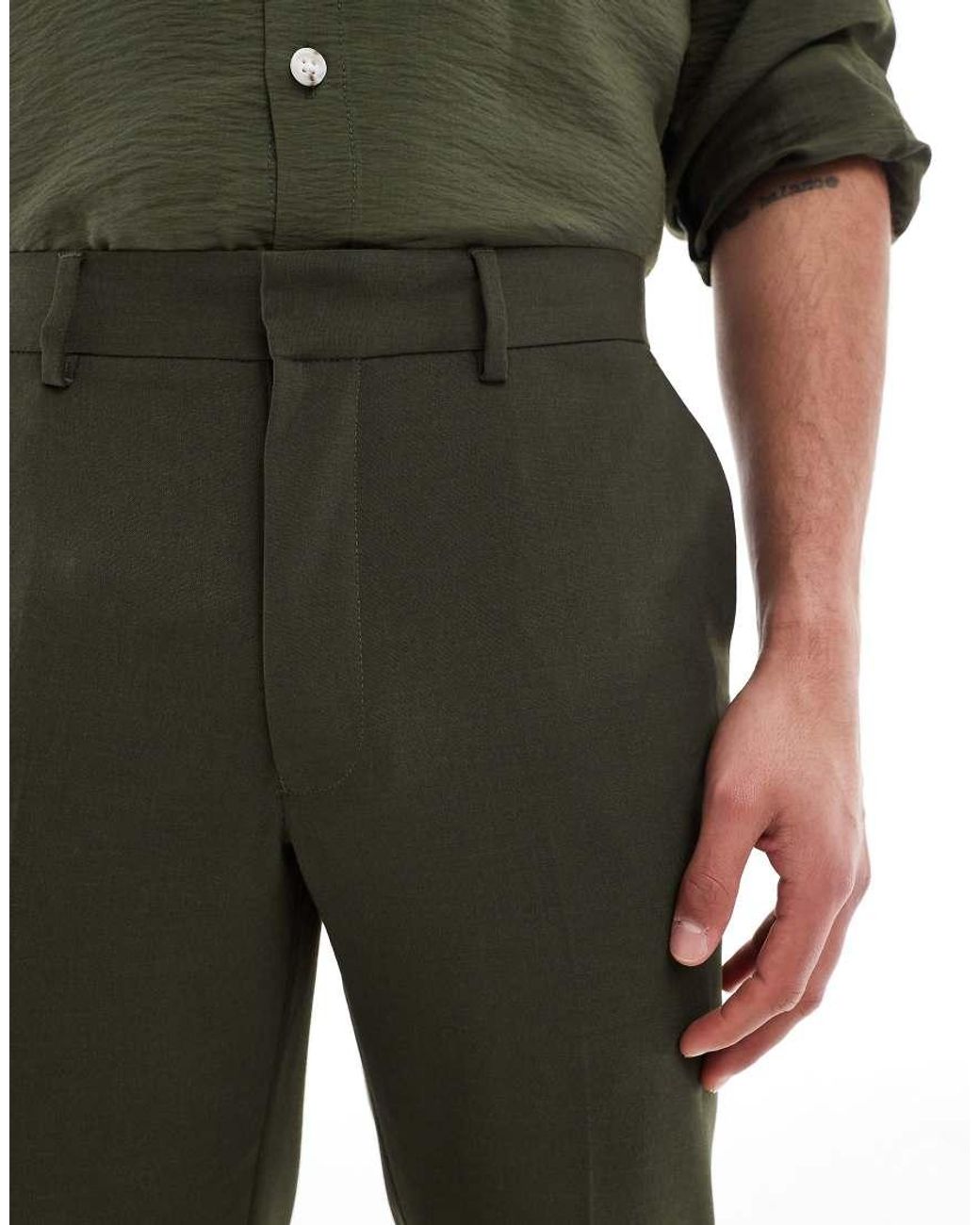 ASOS Green Slim Suit Trousers for men