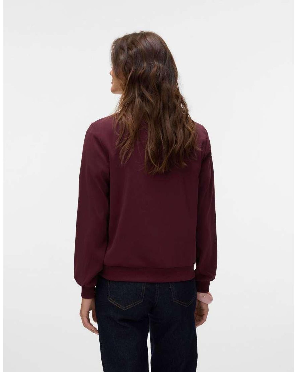 Vero Moda Purple Bomber Jacket