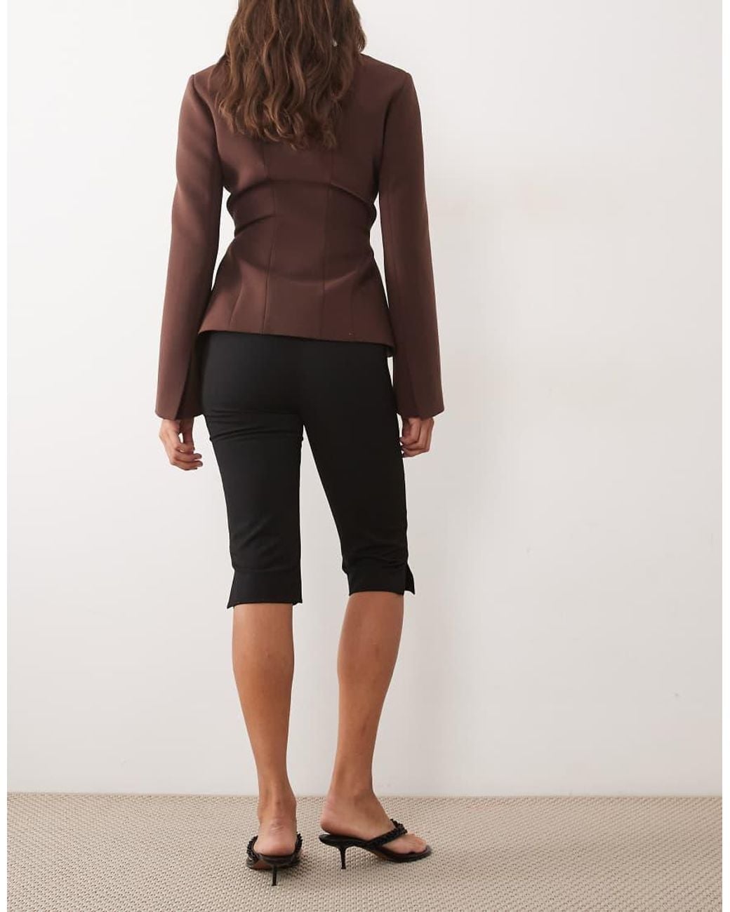 Miss Selfridge Natural Tailored Capri Trousers