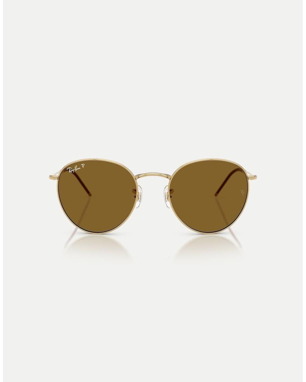 Ray-Ban Natural Round Phantos Polarised Sunglasses With Lens
